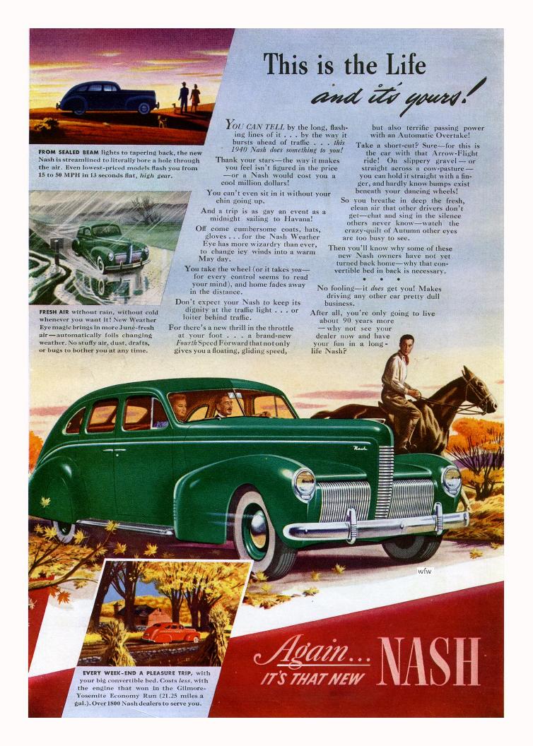 1940 Nash Auto Advertising